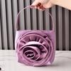 Vintage Stereoscopic Big Flower Evening Bag Satin Cheongsam Clutch for Ladies Luxury Designer Crossbody Shoulder Purses 2026