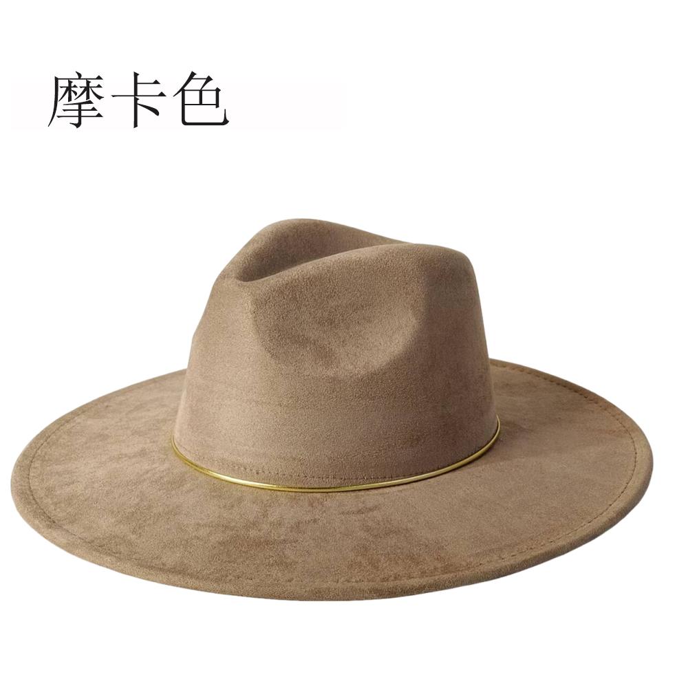 Suede Wide-brimmed Hat 9.5 Cm Brim Width Unisex Suitable for Jazz Hat Fedora Hat Church Hat Felt Hat Soft Felt Hat Panama Hat.