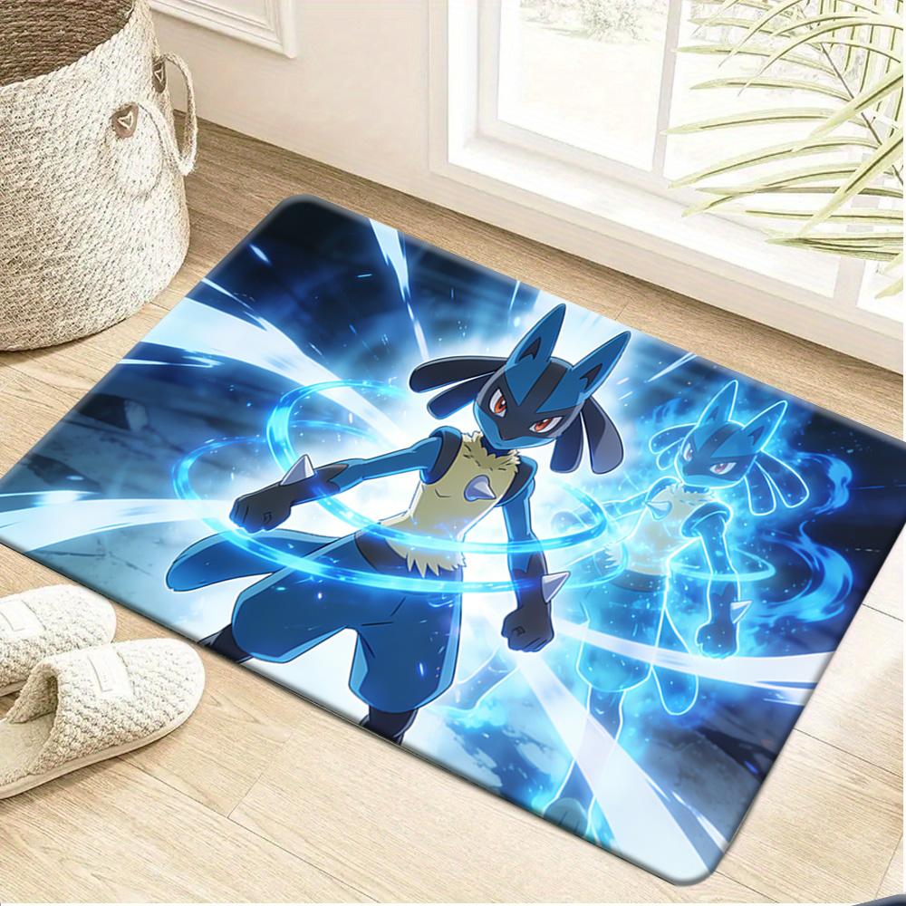 Anime Pokemon Ghost Type Characters Print Non-slip Doormat, Soft Absorbent Floor Rug for Bathroom Bedroom Entrance, Home Decor C