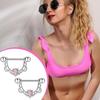 Rosa Herz Brustwarzenpiercing Stange Set Glänzende Kristall Brustwarzenringe Großpackung Für Frauen Blume Brustwarzen Schmuck Packung Piercing Teton Mengen
