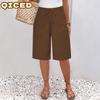 Women's Fashion Casual Solid Color Print Pants & Capris