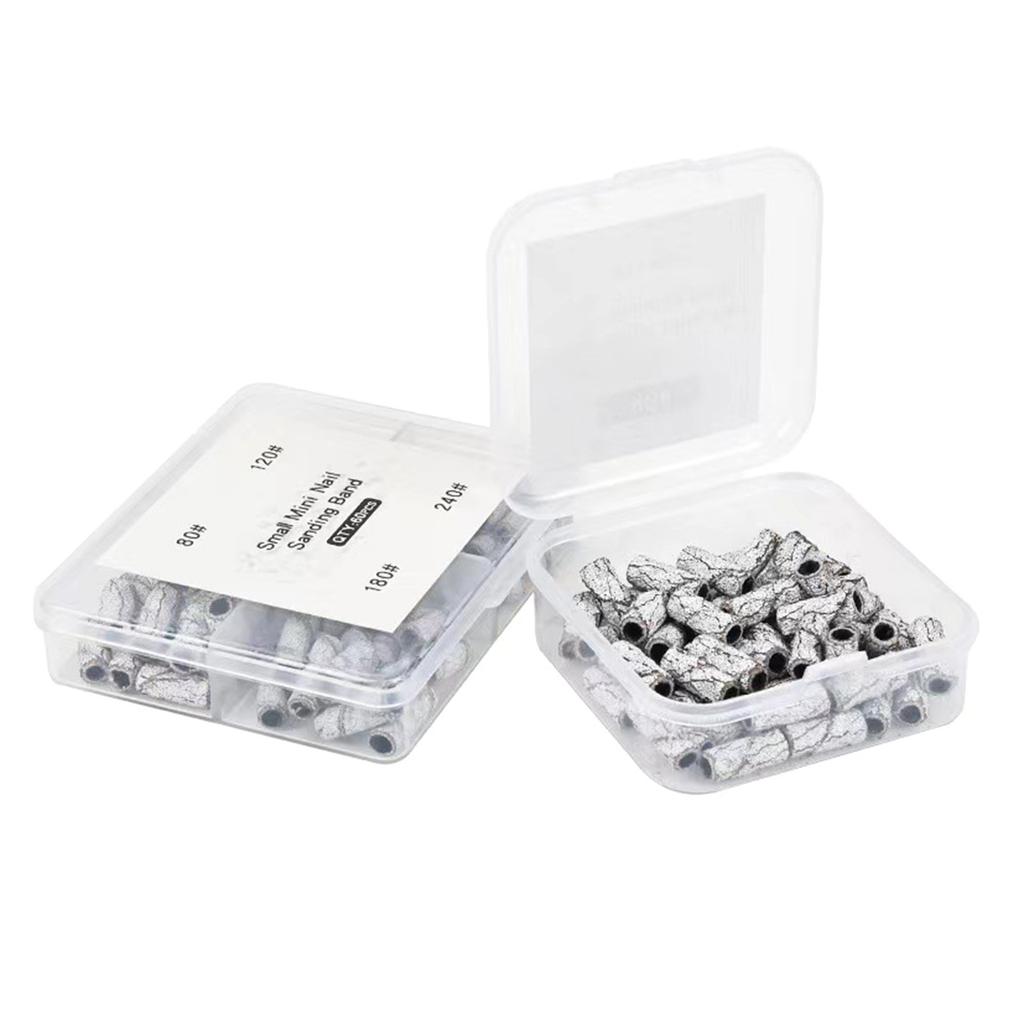 80/120/150/180/240Grit Nail Sanding Bands for Nail Drill Fine Grit Nail Sanding Bands Nail Drill Sanding Bit Manicure