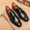 Spring Italian Brand Loafers Shoes Buckle Leather Shoes Large 38-48 Thick Sole Casual Shoes Men's British Style Brock Men Shoes
