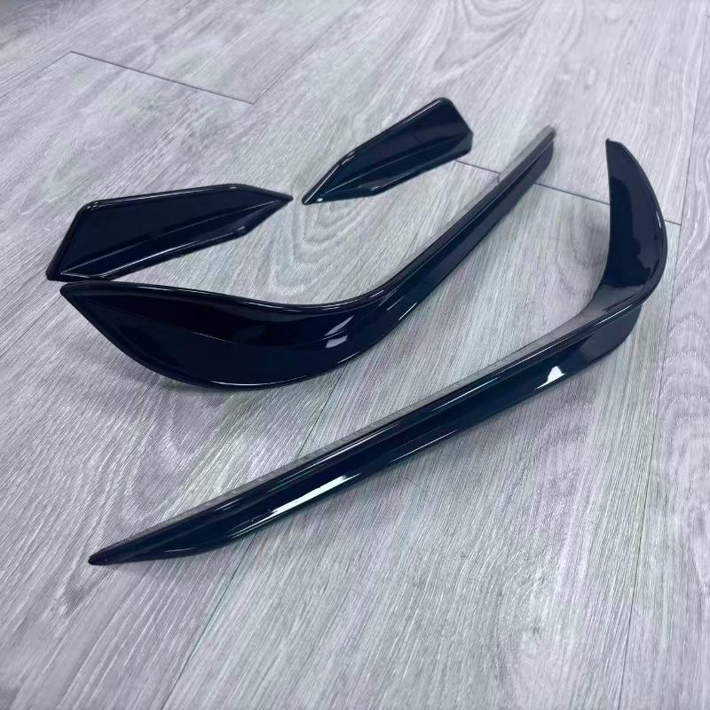 RevoZport Style Front Bumper Side Splitters for VW Golf Mk7 R (Not For R-Line) 2012-2016 Front Bumper Side Canard Spoiler Wings