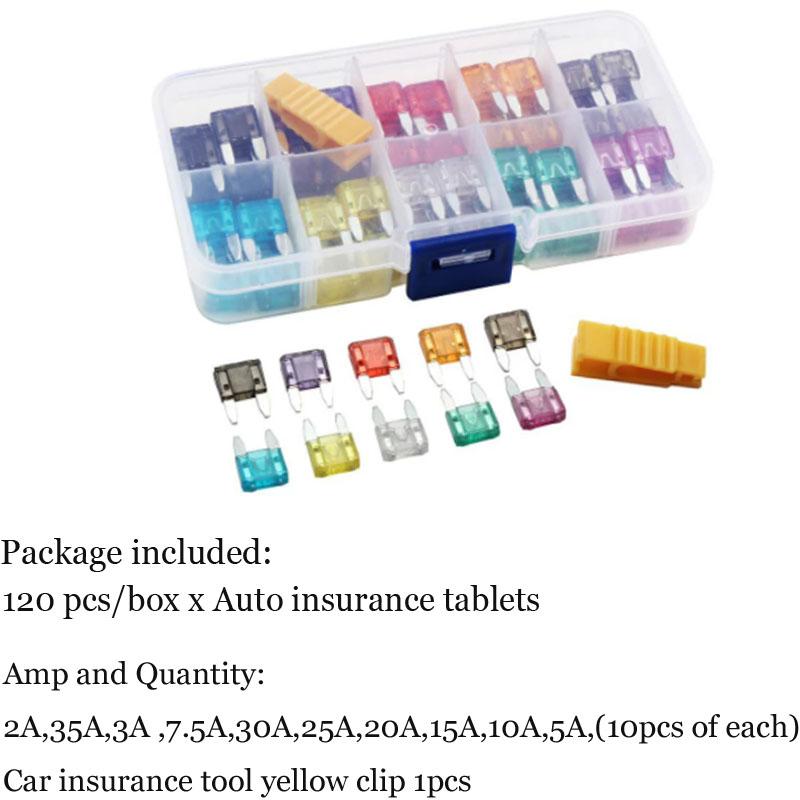 

Мини/маленький/стандартный размер лезвийного типа автомобильный предохранитель набор 2.5/3/5/7.5/10/15/20/25/30/35A набор предохранителей для автомобилей, грузовиков с зажимом коробки