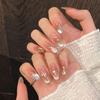 Genki Rainbow Cat Eye Flashy Blush Dopamine Handmade Wearable Nails