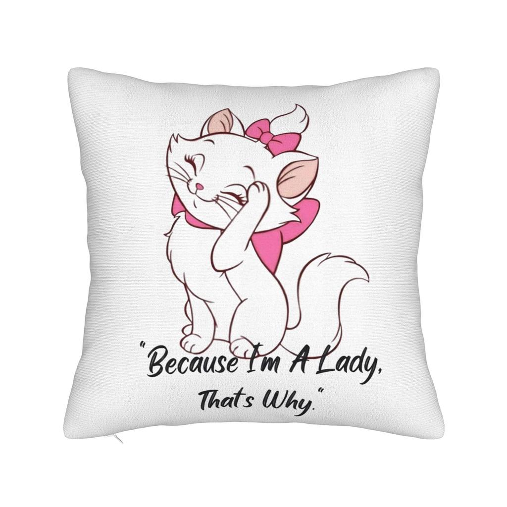 Marie Katze Kissenbezug Polyester Kissenhülle Deko Niedliche Cartoon Katze Sofakissenbezug Zuhause Großhandel 40x40cm
