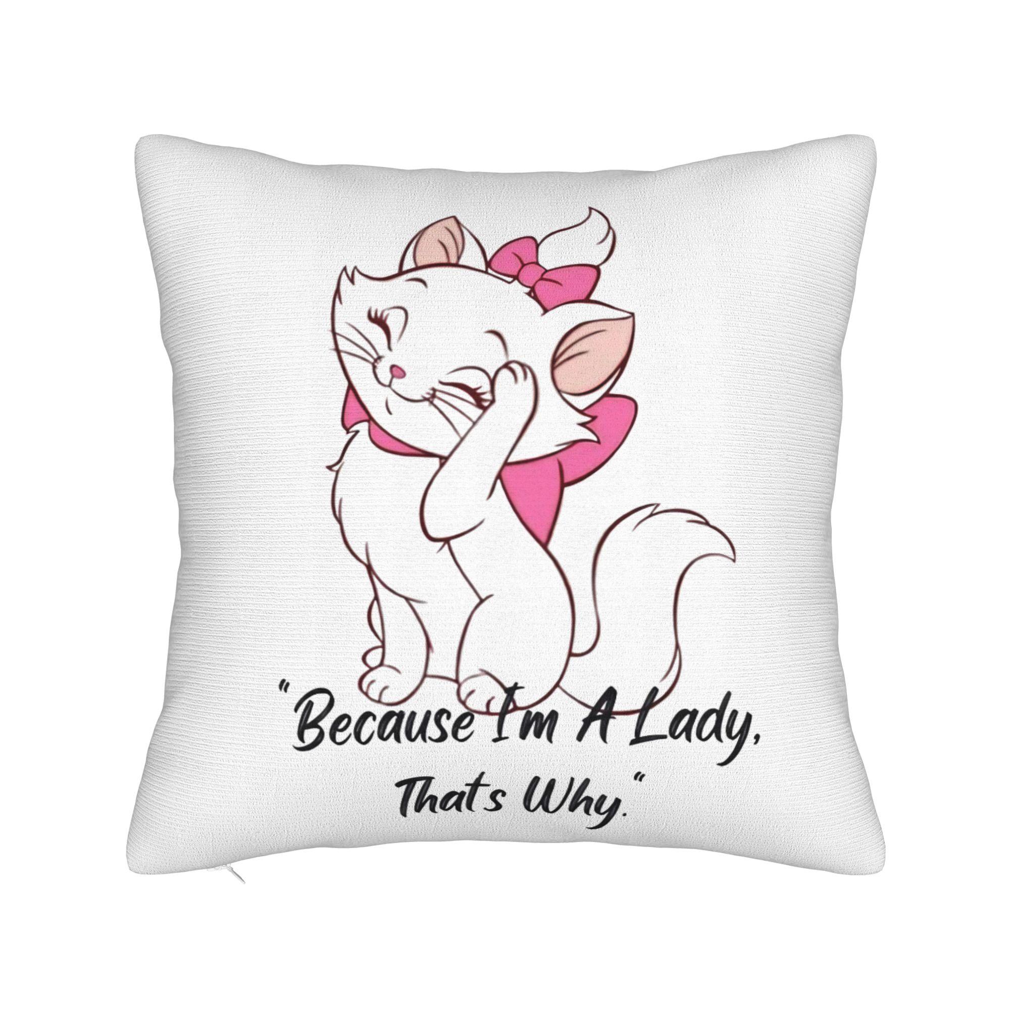 

Marie Cat Pillowcase Polyester Cushion Cover Decor Cute Cartoon Cat Throw Pillow Case Cover Home Wholesale 40X40cm 30cmx30cm
