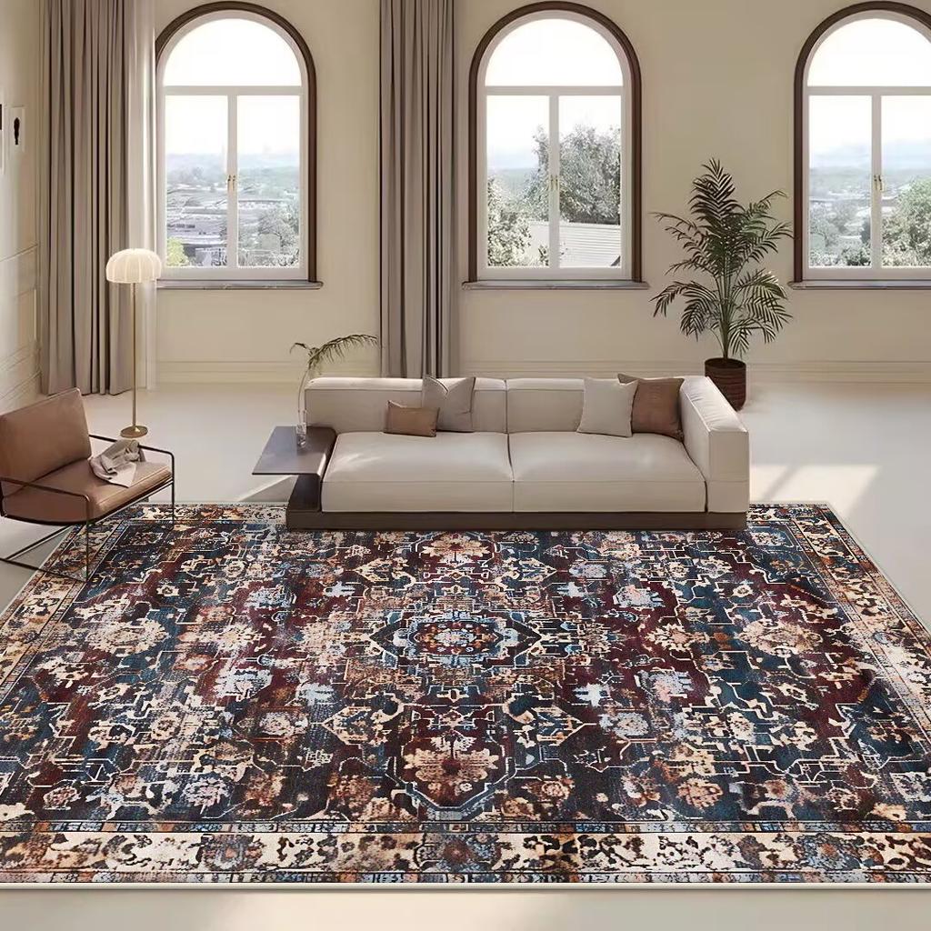 Persian Retro Carpet Living Room Boho Ethnic Home Decoration Plush Bedroom Rug Lounge Sofa Coffee Tables Non-slip Floor Mat Soft