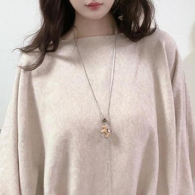 Zodiac Horse Wooden Pony Pendant Long Sweater Chain Unique Design, Exquisite, Fashionable, And Versatile Women'S Necklace