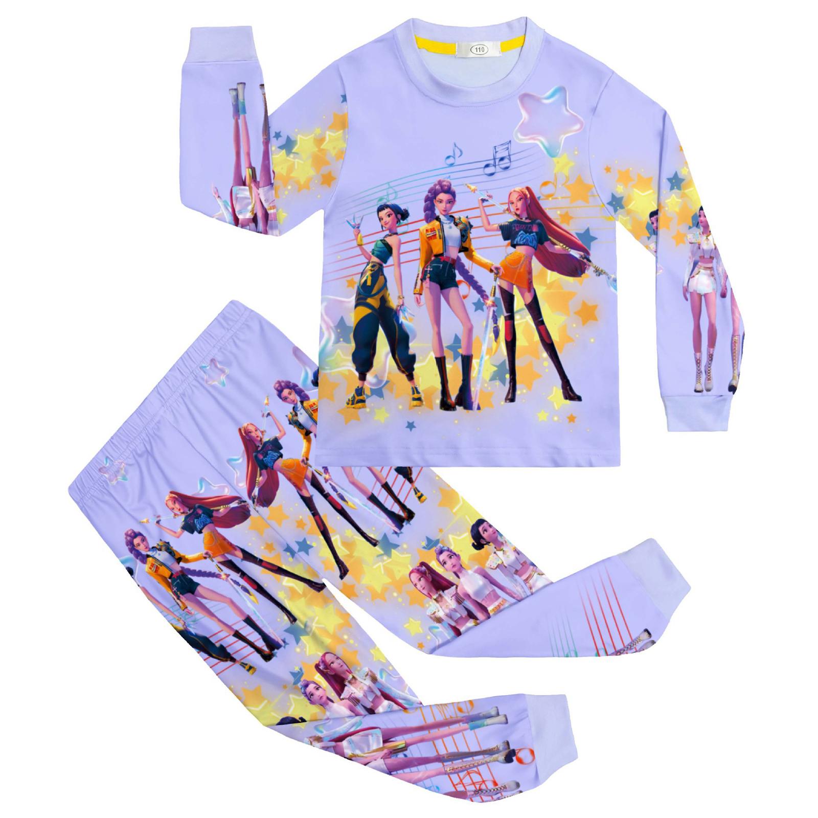 

Детский модный костюм юбка топ с круглым вырезом и длинными рукавами брюки 140