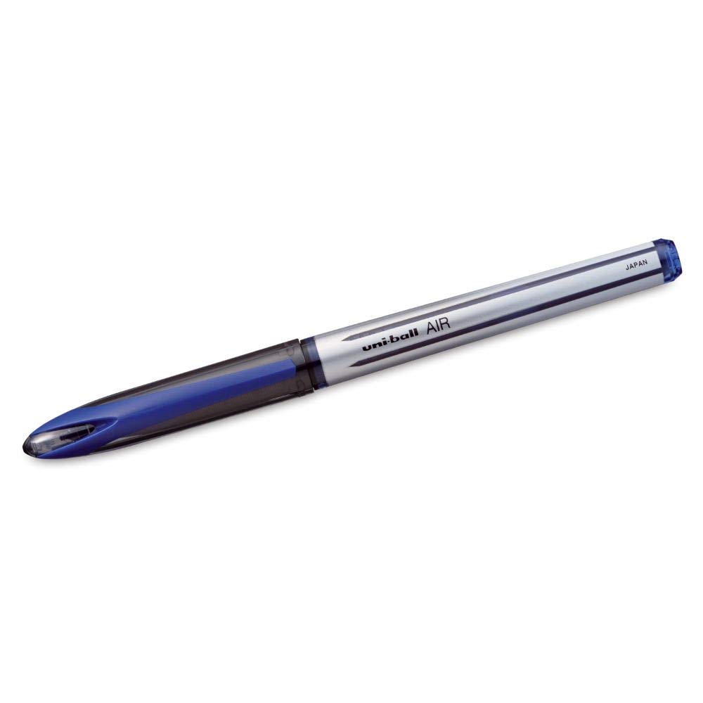uni-ball Air UBA 188 L Roller Ball Pens 0.7mm Blue And Black Ink Smooth Writing For School Office Home Pack of 6