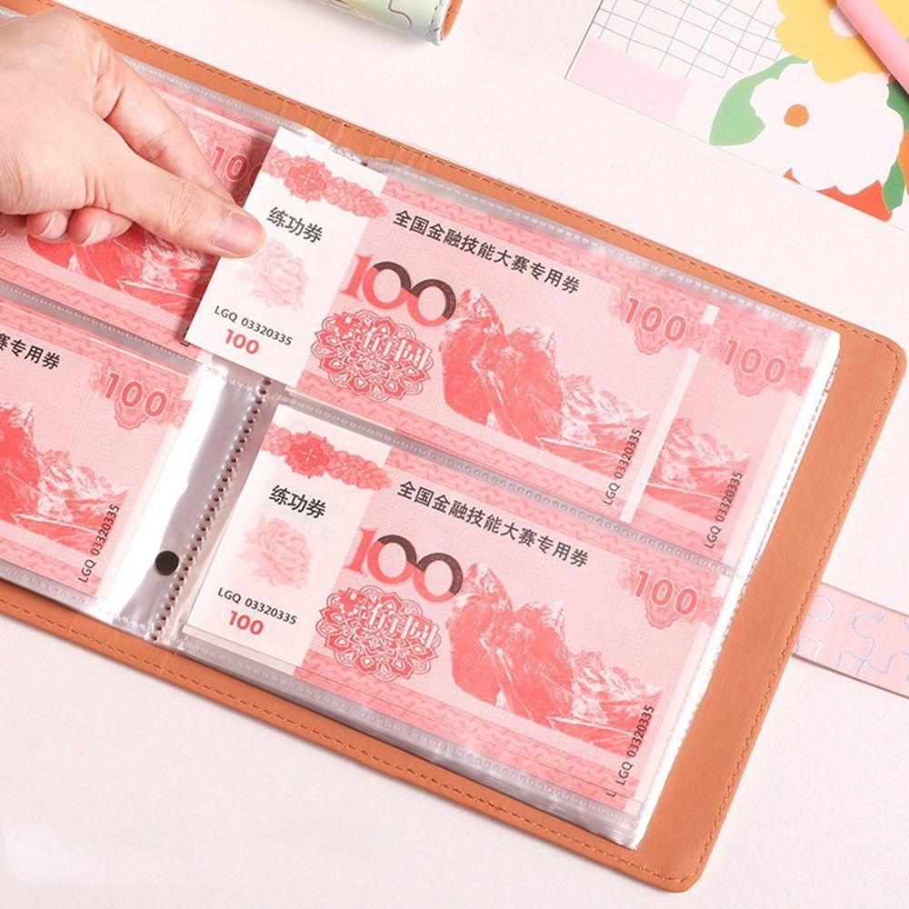 PU Money Collection Book With Password Lock Savings Binder Gifts Savings Challenges Book  Children