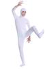 Omoshiro Club Zentai XXS Fits 120cm To 130cm Open Kigurumi Costume, Full-Body Suit, White, Children's Size, Tall, Face, (SS03-2H)