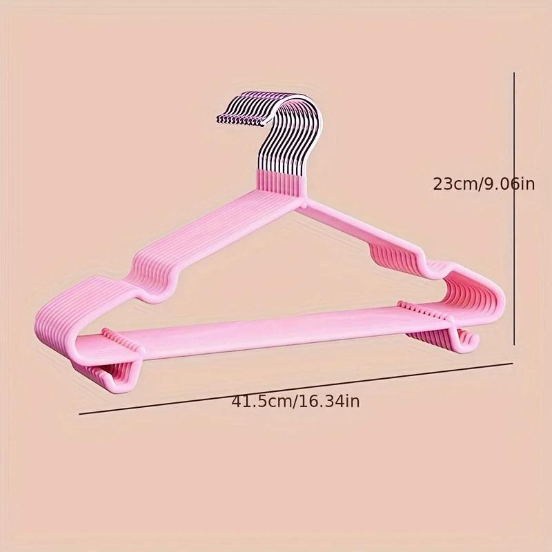 10Pcs Hooked Clothes Rack, Solid Household Clothes Hanger, Anti Slip and Traceless, Student Dormitory Clothes Drying Hanger