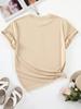 Women's Kitten & Yellow Umbrella Print T-Shirt - Spring Summer Casual Short Sleeve Blouse Top with, Round Neck Suitable for Daily Wear,