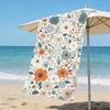 Bohemian Floral Print Quick Dry Lightweight Breathable Comfortable Beach Towel for Summer Pool and Outdoor Activities