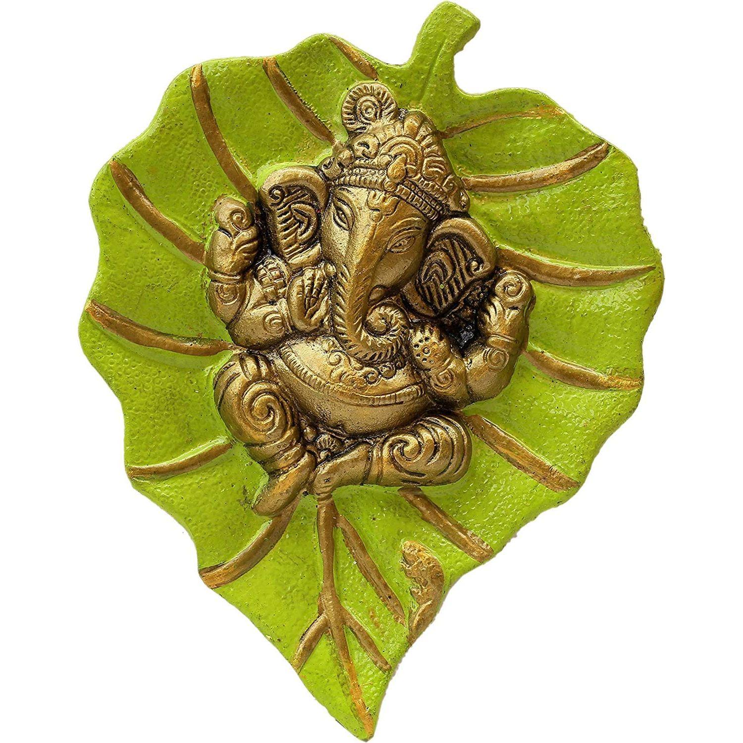 

Metal Patta Ganesha Metal Wall Hanging Decorative Religious Showpiece for Home Décor, Living Room, Pooja Room,Temple and House Warming Gift