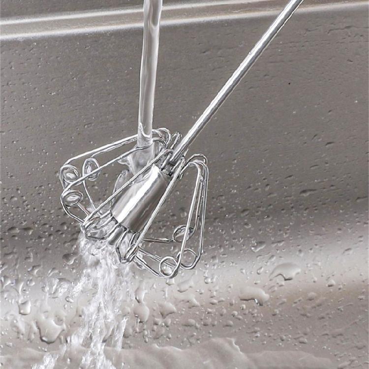 Ergonomischer Hand-Eierschläger für mühelose Backvorbereitungen Stahl-Schneebesen Klingen-Rotationsmechanismus Sahne-Mischwerkzeug