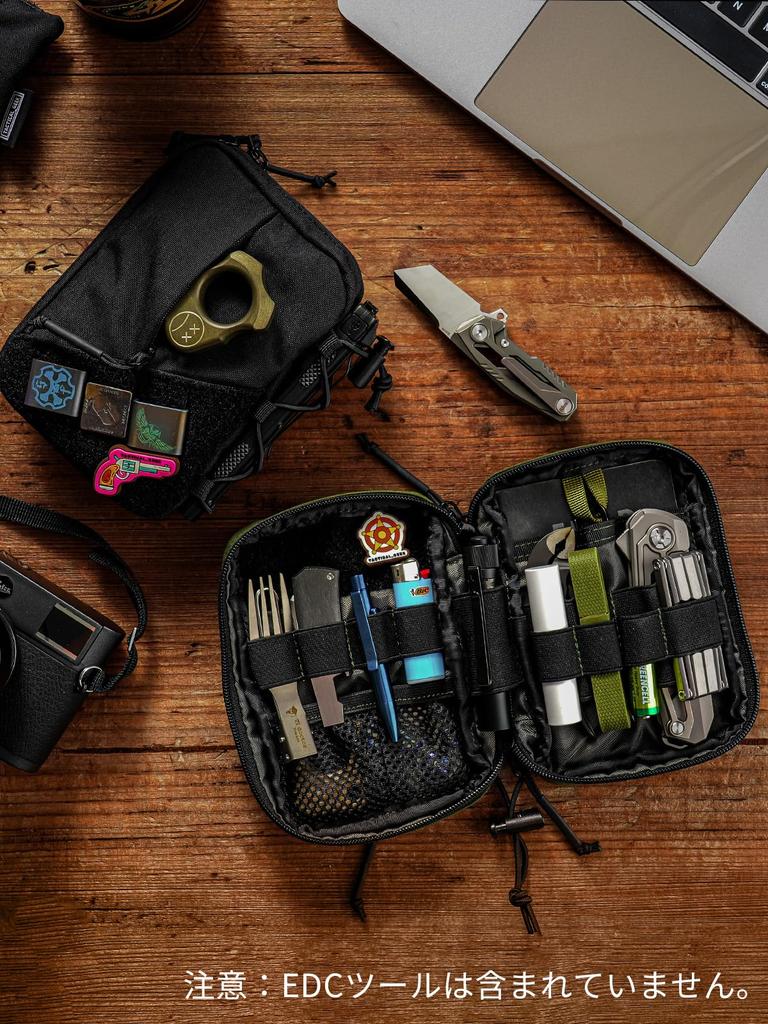 TACTICAL GEEK Block E EDC Compact Waist Pocket EDC Pouch Organizer for Multipurpose Molle Tool Small Pocket Organizer with DIY Patch Daily Utility