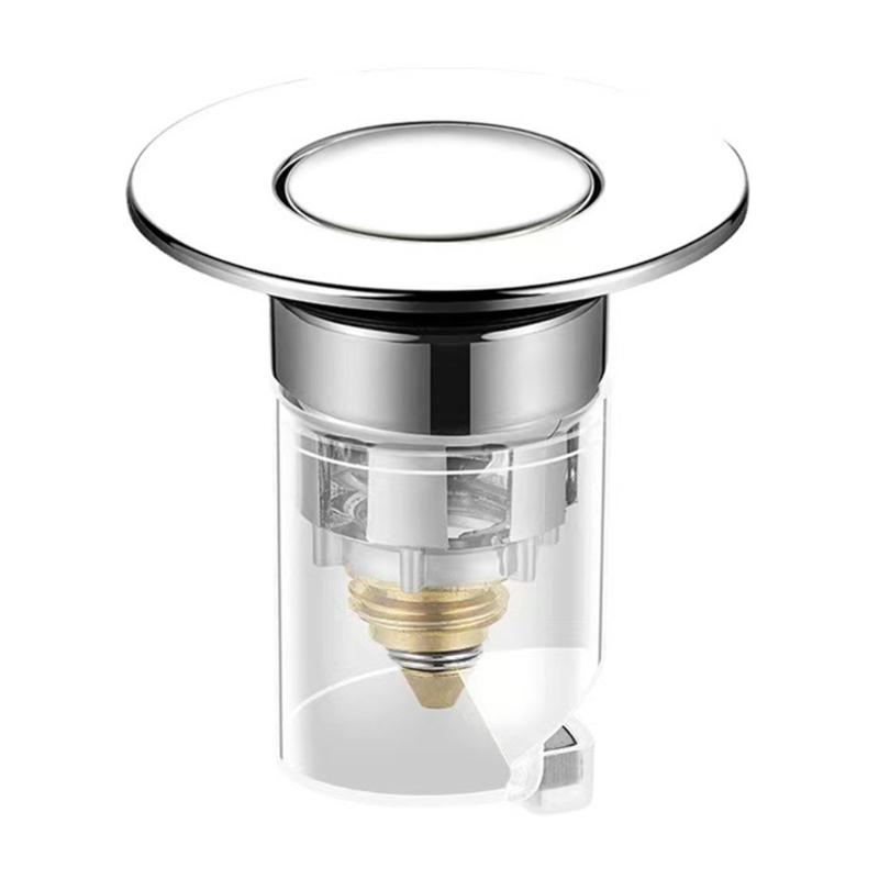 

Bathtub Plug Anti-clogging Drain Filter Wash Basins Sink Drain Stopper Push-type Bounce Cores Shower Drain Hair Catcher 1