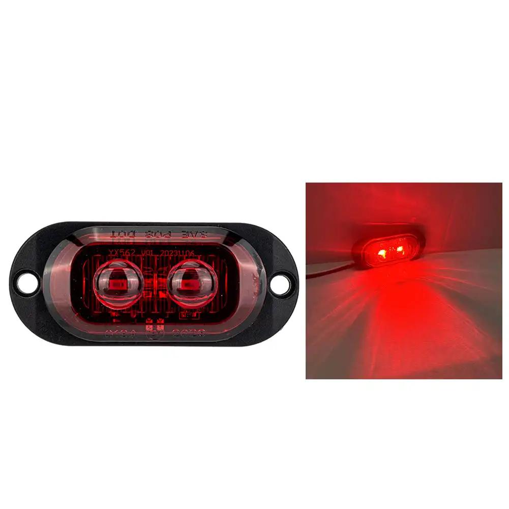 2/4LED Truck Len Side Marker Lights 12-24V Waterproof Car Trailer Lorry Truck Van Safety Warning Signal Light Red Yellow White