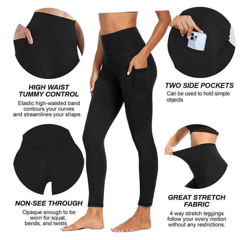 Taschen-Hüfthose Yoga-Hose Leopardenmuster Frühling/Herbst Milchseide 9-Zoll-Hose Nackt-Gefühl Yoga-Basisschicht-Hose
