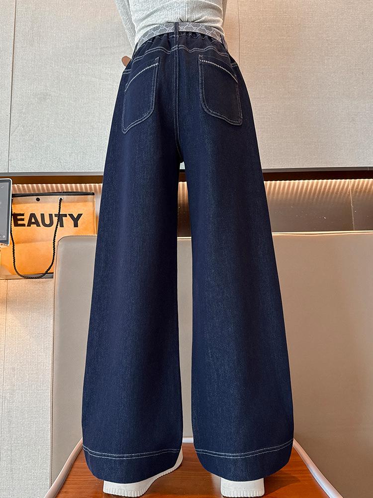 Girls' 2025 Spring/Autumn Fashion Wide-Leg Jeans – Casual and Versatile for Kids