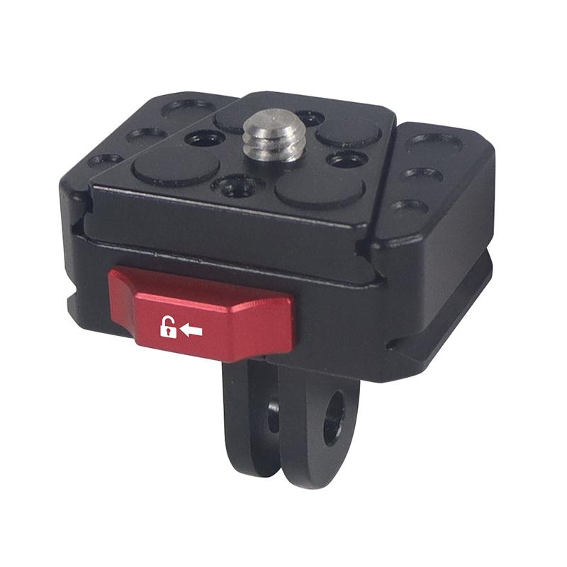 Quick Release Clamp Plate V-Lock Mount Anti-shake Clamp 1/4" Screw for 38mm Tripod Head Field Monitor LED Light Camera Accessory