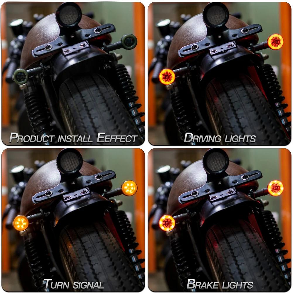 1PC Motorcycle Turn Signal Lights Flowing Turn Signal Lights LED Turn Signal Warning Indicators Blinker Amber Light Scooter