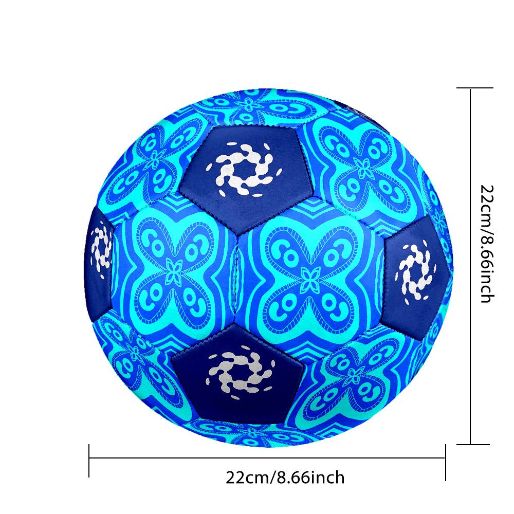 1PC Blue Butterfly Abstract Liquid Shapes Soccer Ball Size 5 Football Machine Sewn Indoor/Outdoor Universal Football n41