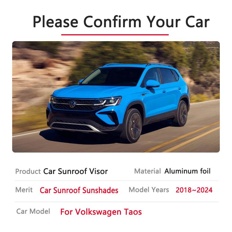 For Volkswagen VW Taos Tharu 2018 ~2024 Car Sunroof Sunshade Sun Shade Protection Heat Ulation Cover Accessorie