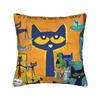 Pete The Cat Cartoon Pillowcase Polyester Cushion Cover Gift  Throw Pillow Case Cover Home Dropshipping 18'