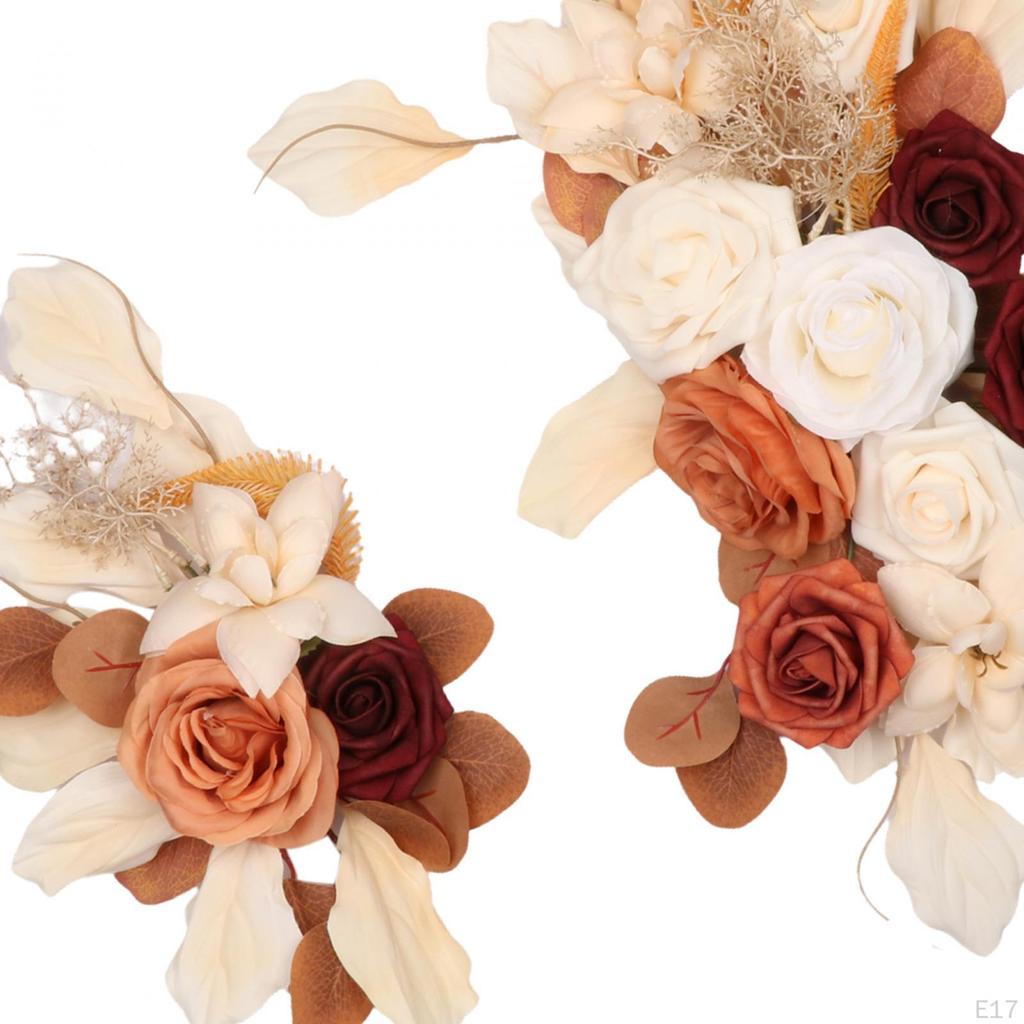 2 Pack Wedding Arch Floral Swag with Artificial Blooms for Home And Event