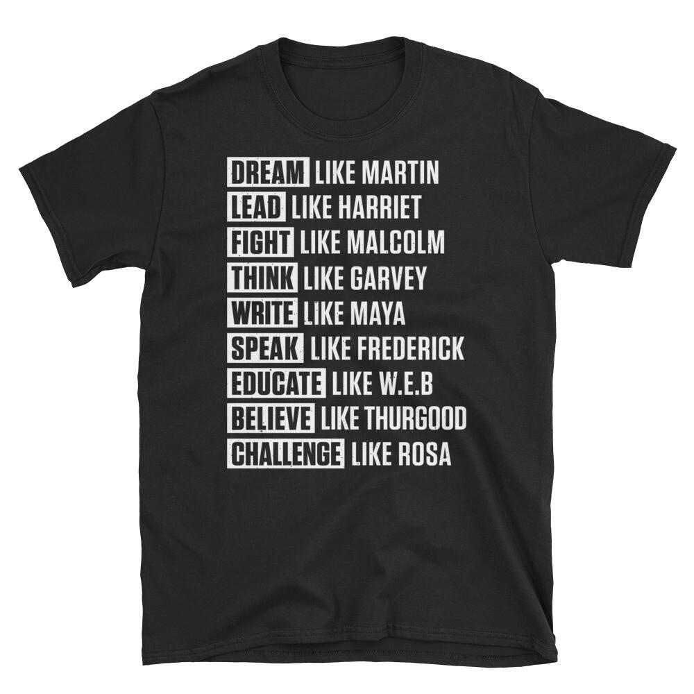 Inspirational Leaders Black History Quotes T-shirt