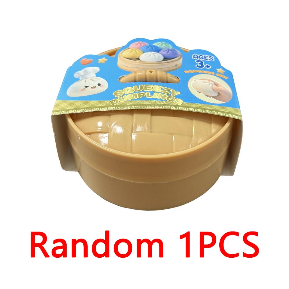 

2026 Popular Colorful Simulated Dumpling Squishy Relaxing Anxiety Antistress Venting Rebound Squeeze Reliever Toy Gift