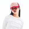 TWO TONE LETTERING BALL CAP RED