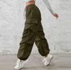 Damenmode Hosen Farbe Elastischer Bund Freizeithosen Mit Taschen