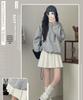 Women's 2025 A-line White Mini Pleated Skirt - Slimming Woolen JK Style for Autumn/Winter