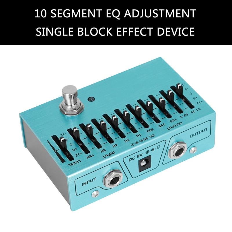 10 Band EQ Guitar Effect Pedal Portable EQ Device Guitar Effects Guitar Sound Accessory Suitable for Music Enthusiasts
