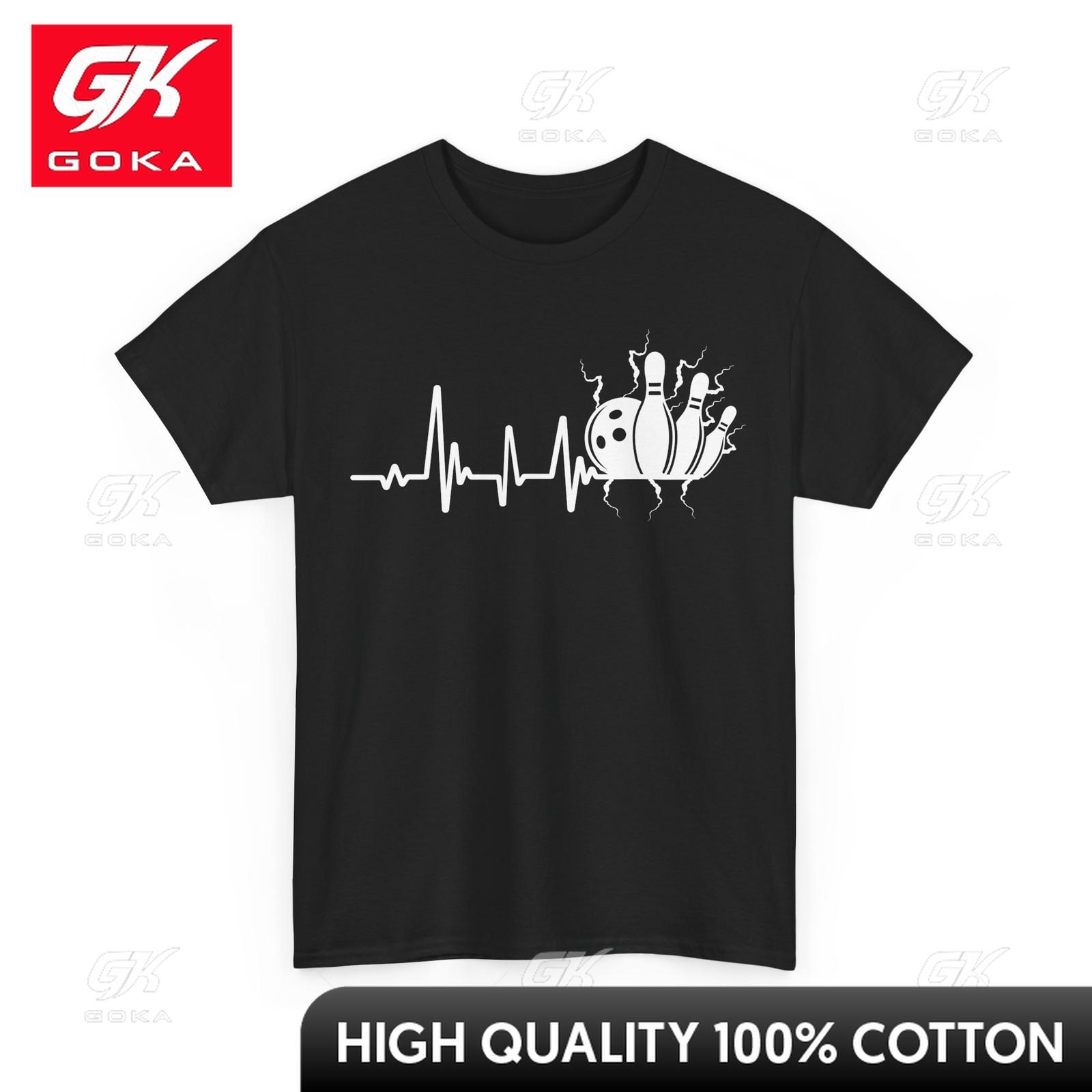 Bowling Shirt Bowling Pins Heartbeat Bowling Lovers Women Unisex TshirtBold Joyful BohoTee Shirts Colorful Cute Organic Cotton Tee S