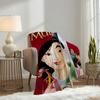 Cartoon Film Blanket Plush Nap Sofa Rug for Living Room M-Mulan Warm Office Bedroom Birthday Home Travel Kid Gifts