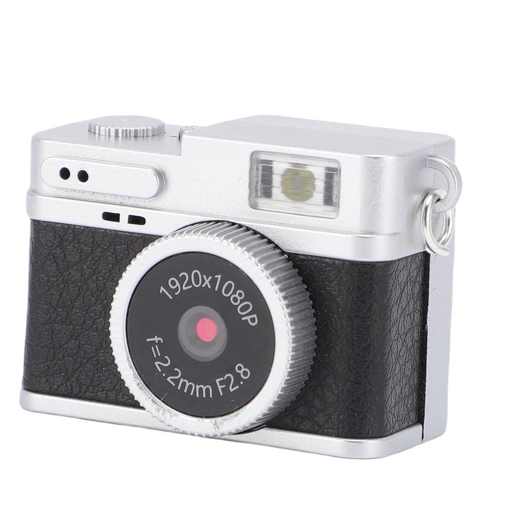 Small Keychain Camera 1080P 2MP 0.96in Color Screen 32GB Memory Card Retro Digital Camera with 4 Filters and LED Flash