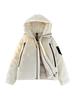 Unisex White 90% Duck Down Hooded Winter Jacket - Warm, Versatile, and Thickened for Youth Casual Wear