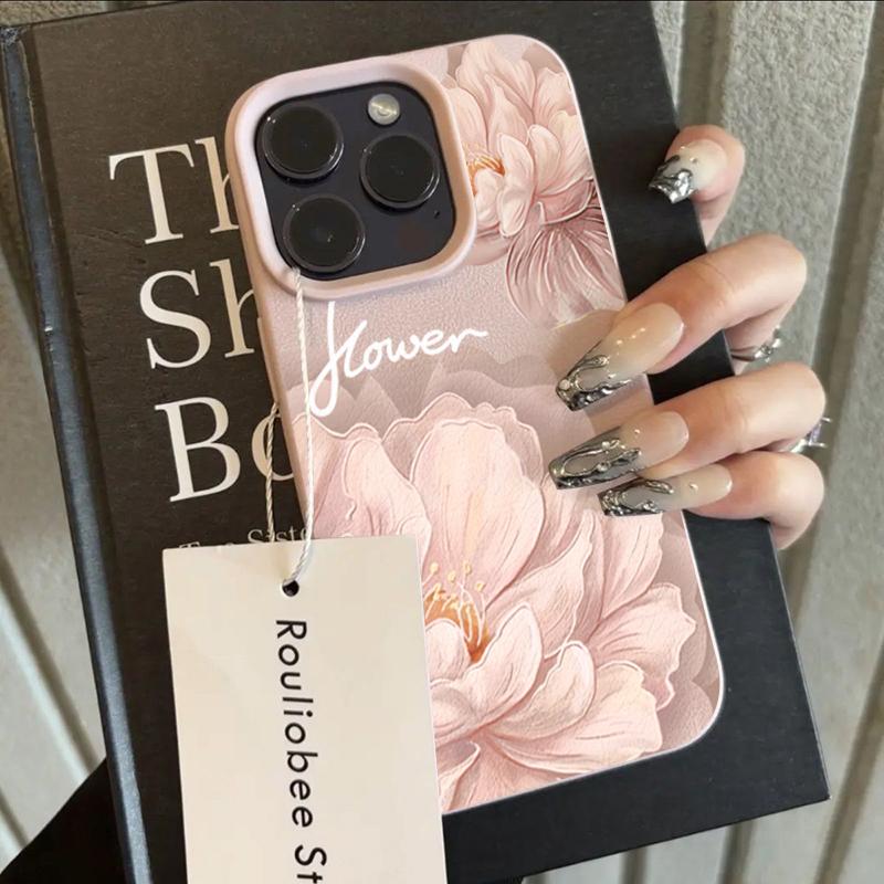 Elegant Peony Pattern In Pastel Colors Protective Case For iPhone 16E 17E 15 16 17 14 13 12 11 Pro Max