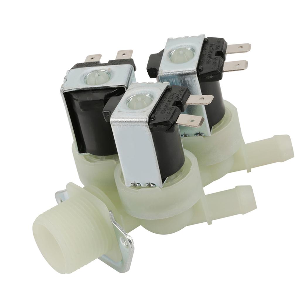 3 Way Water Inlet N C Normal Closed Electric Solenoid Valve AC 220V G3 4