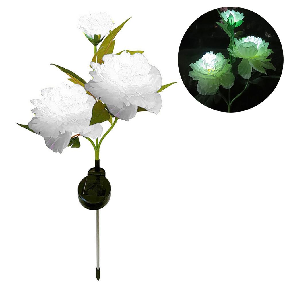 3/4/5/6 Head LED Solar Simulated Rose Lights Garden Yard Patio Lawn Lamp Night Light Home Landscape Decoration Flowers Light