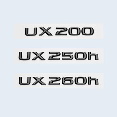 Glossy Black 3D ABS Letters Number UX200 UX250h UX260h HYBRID Emblem For Lexus Car Trunk Logo Sticker Badge Accessories