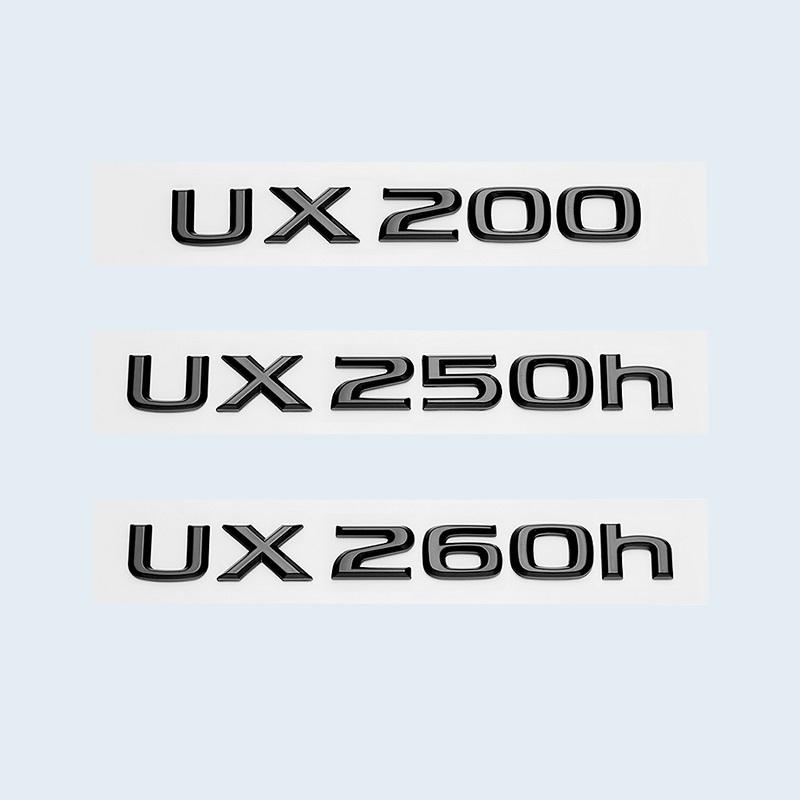 

Глянцевый черный 3D ABS буквы номер UX200 UX250h UX260h гибридная эмблема для багажника автомобиля Lexus логотип наклейка значок