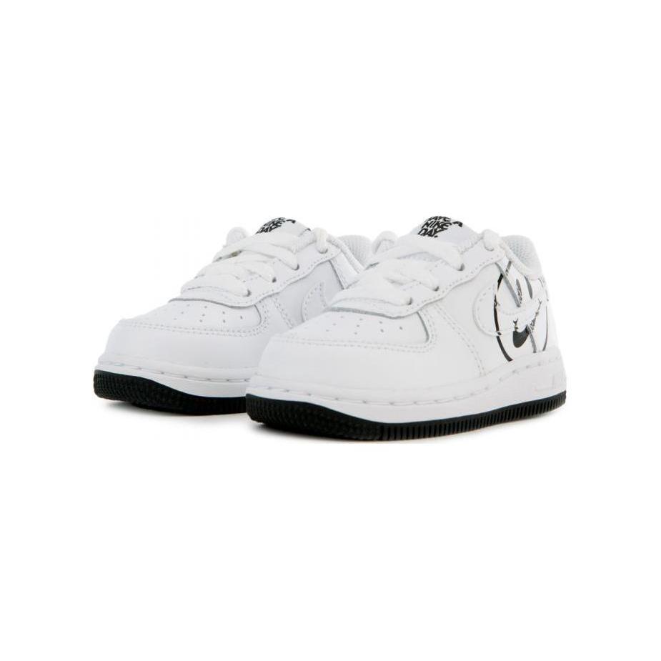 Nike Air Force 1 LV8 'Have A Nike Day' Uśmiechnięta buźka Niskie Buty Skateboardowe Białe Czarne Niemowlęce i Małe Dzieci BQ8275-100